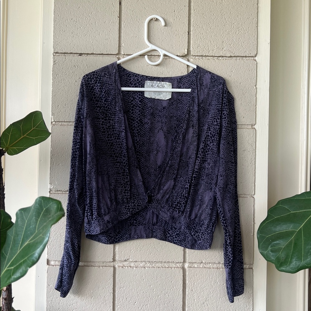 Acacia Samba 💜 Cupro long sleeve top S